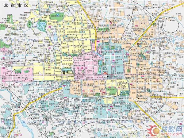 印刷日新月异的北京地图